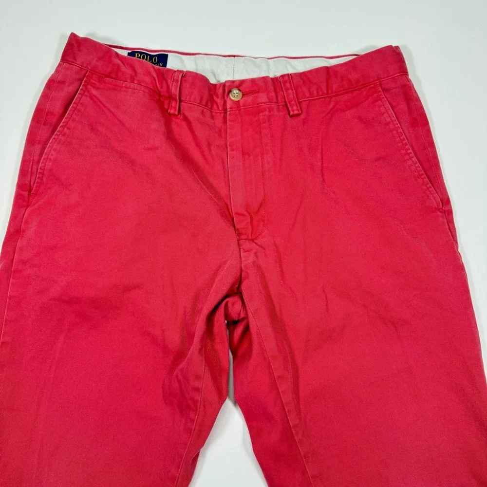 Polo Ralph Lauren Mens Tag 33x32 Fit 31x29 Coral Slim Fit Chino Pants Preppy